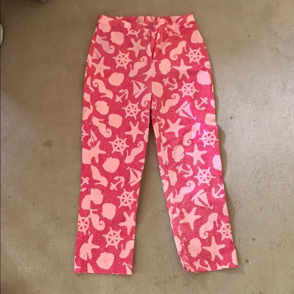 Pink Lilly Pulitzer Cropped/Capri Pants